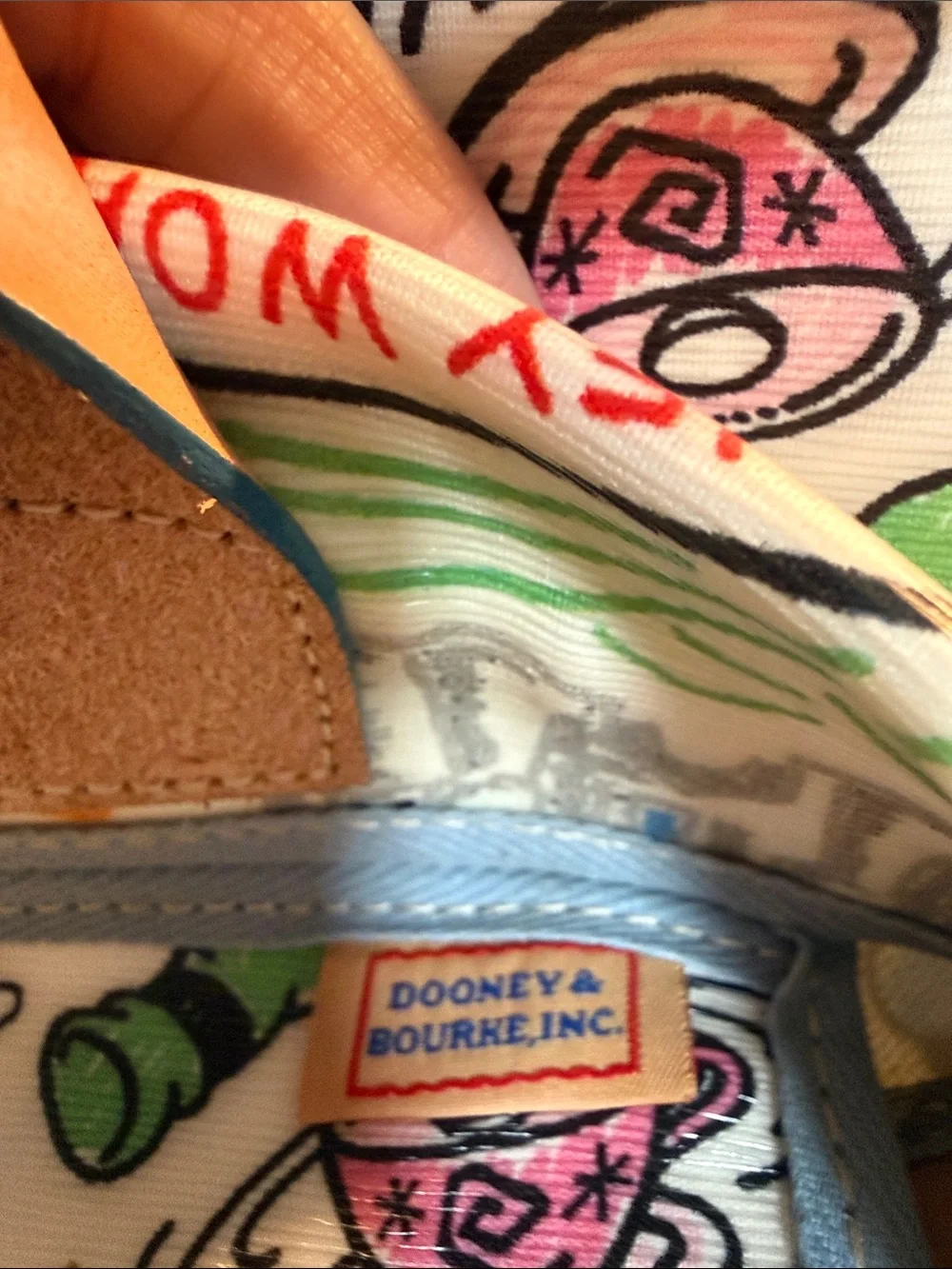 Dooney & Bourke White Multicolor Disney Mickey Satchel